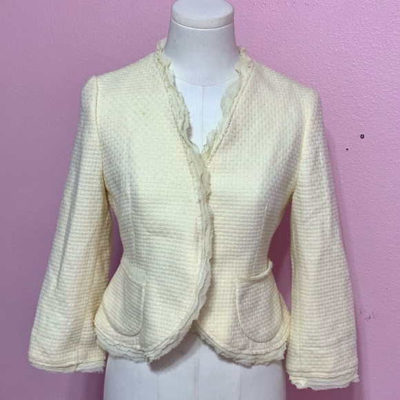 Banana Republic Jackets & Blazers - VTG Banana Republic Cream Wool  Jacket/Blazer - 2P